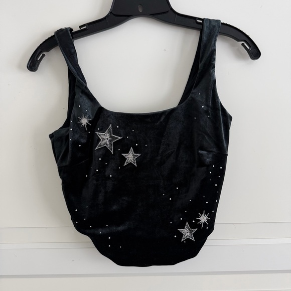 New! Victoria’s Secret Very Sexy Black Velvet Star Corset Bra Top 41817 - Picture 5 of 10